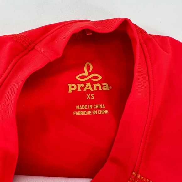 Prana Charline Sun Swim Shirt Red Zebra Print Crew Neck Long Sleeve Size XS - Picture 5 of 5
